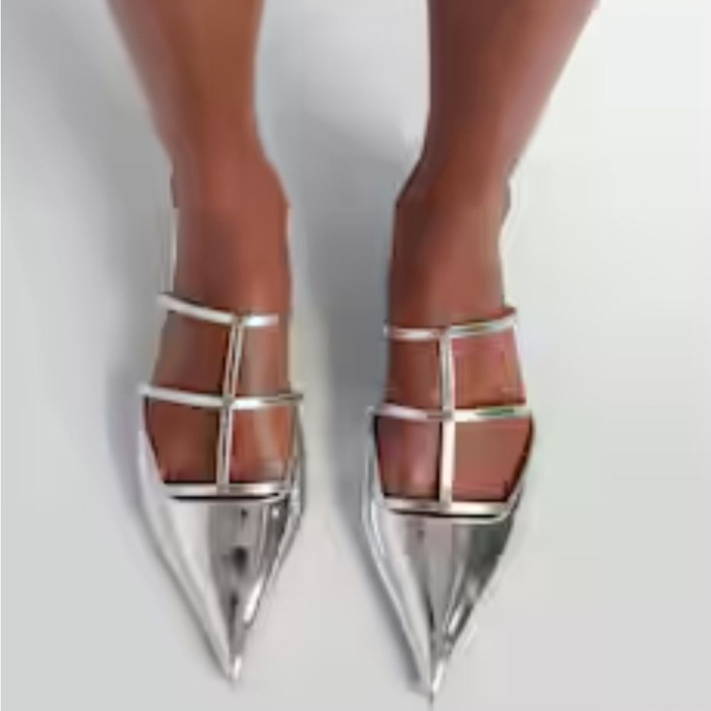 BRAND NEW STEVE MADDEN POINTED TOE DOUBLE STRAP MULES